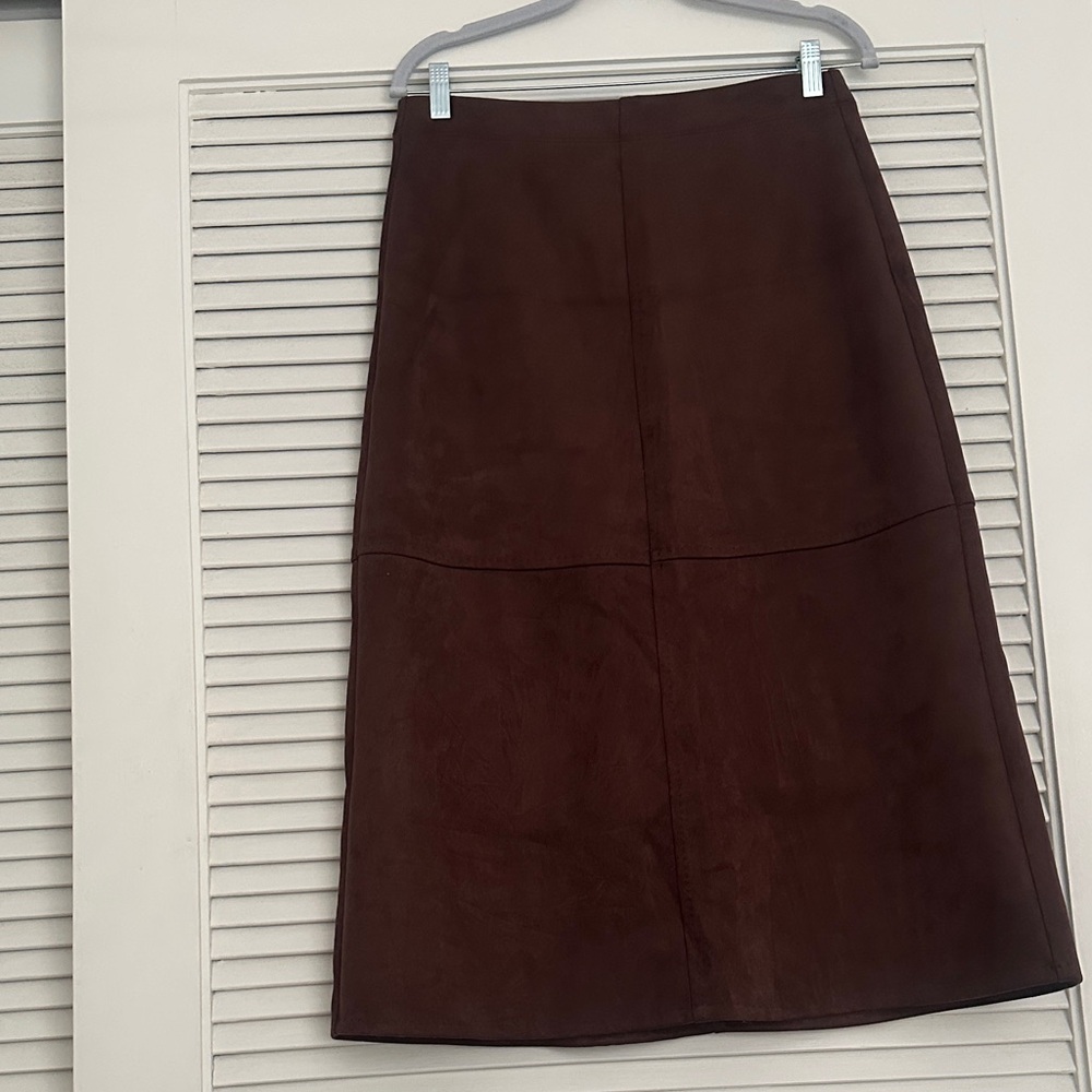 Max Studio Dark Brown A-Line Skirt